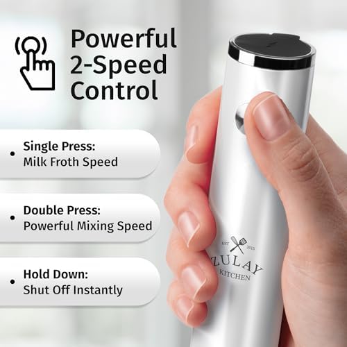 Zulay Kitchen Rechargeable Milk Frother Handheld - Image 4