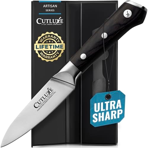 Cutluxe Paring Knife, 3.5" Small Kitchen Peeling Knife – Razor Sharp by Cutluxe