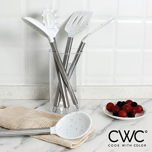 COOK WITH COLOR Silicone Cooking Utensils, Kitchen Utensil Set, Cooking Utensils - Image 3