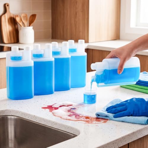 CHENGU Plastic Flask with Built in Shot Glass Measuring Bottles Graduated - Image 6