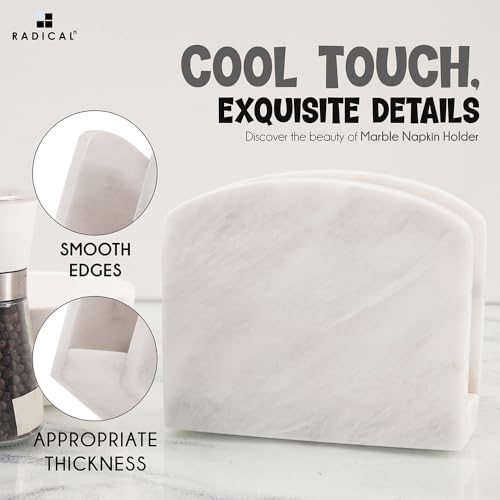 Radicaln Marble Napkin Holder for Table 6.5" Paper Napkin Dispenser Stand - Image 4