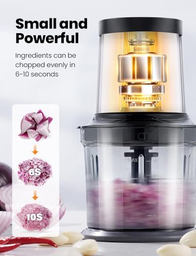 Food Processor 4 Cup, Electric Food Chopper, 【Small but Powerful】Meat Grinder - Image 4