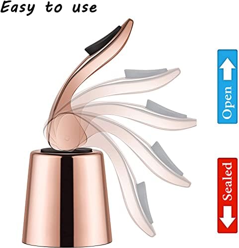 2-Pack Wine Stoppers, Airtight Seals to Keep Wine Fresh, Easy Press-to-Seal - Image 5