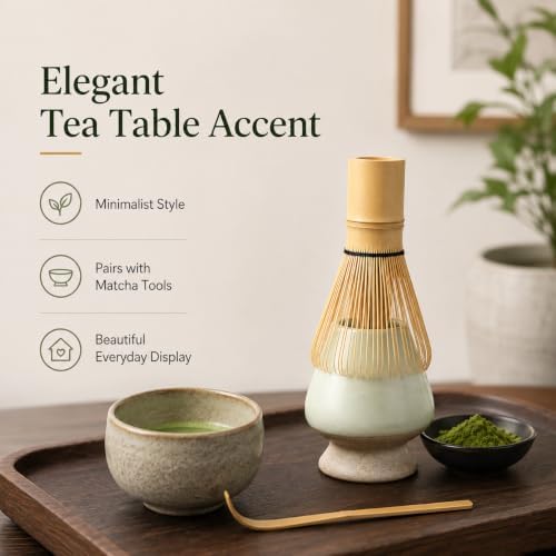 Matcha Tea Whisk Holder, Matcha Whisk Stand Ceramic Holder fit - Image 3