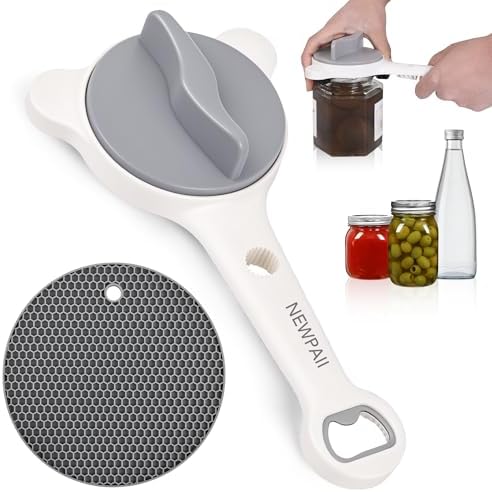 Jar Opener for Weak Hands, Seniors & Arthritis – Adjustable 4-in-1 Bottle & Can by newpaii