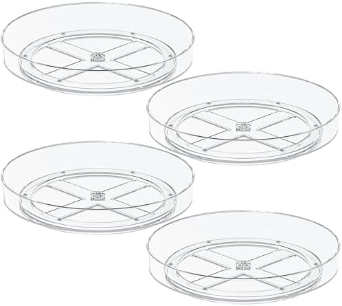 4 Pack 10 Inch Clear Lazy Susan Turntable Organizer by Lulltou