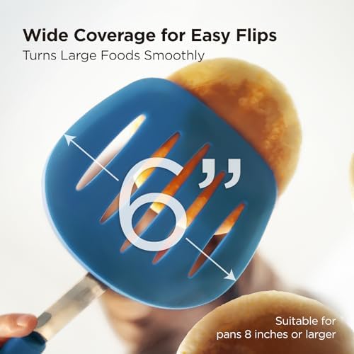 Kitchen Mama WaltzGrip Platinum Silicone Pancake Spatula Turner - Image 3