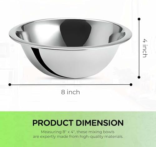 OCS Parts 4-Pack 1.5 Quart Stainless Steel Mixing Bowls - Image 2