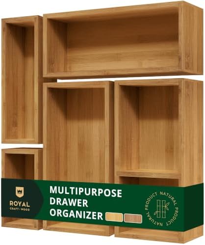 ROYAL CRAFT WOOD Premium Carbonized Bamboo Decorative Boxes by ROYALCRAFTWOOD