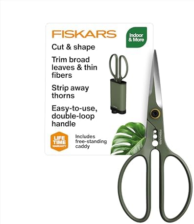 Fiskars 6" Plant Shaping Shears & Holder, Precision Indoor Gardening Snips by Unknown