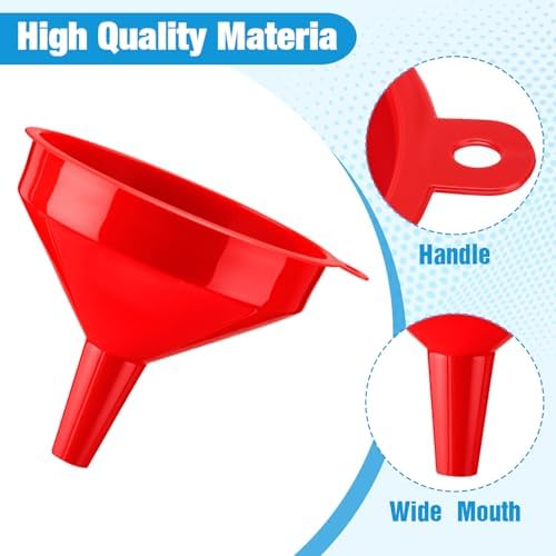 Honeydak 18 Pcs Plastic Funnels Wide Mouth Long Spout - Image 2