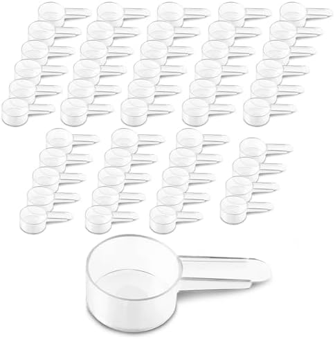 50 Pack Tablespoon Measuring Spoons, 1 Tbsp Plastic Coffee Scoops by ExistingBeauty