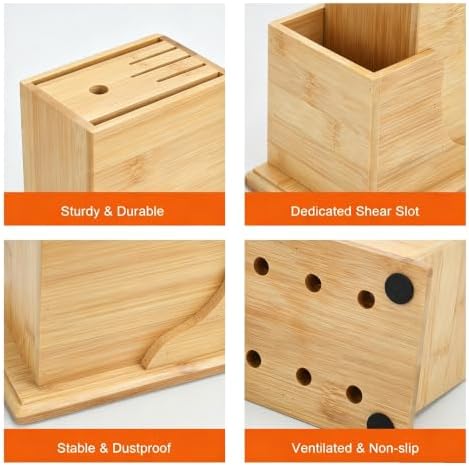 7 Slots Universal Knife Block, Kitchen Knife Holder - Image 4