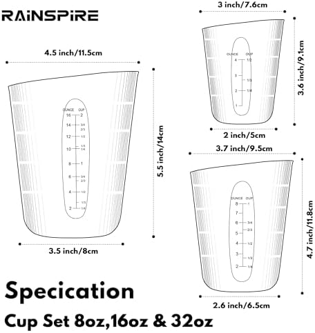 Silicone Measuring Cups for Melting Chocolate ml/oz/cup Marks Silicone Cups - Image 2
