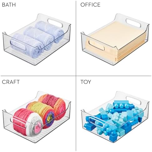 iDesign Stackable Clear Plastic Storage Bin - Image 7