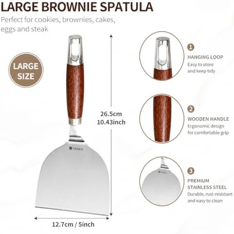 Wide Brownie Cookie Spatula, Stainless Steel Turner - Image 2