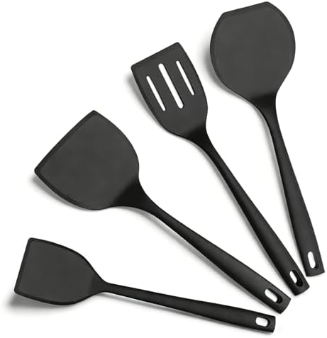 Silicone Spatula Turner Set, 600°F High Heat Resistant Spatulas by PROFESSIONALKITCHENCHEFKNIFESET