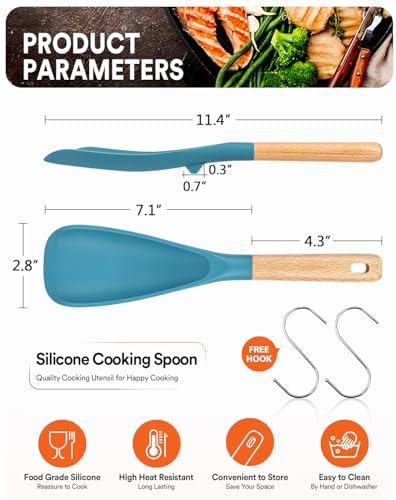 Badiano Silicone Cooking Spoon for Nonstick Cookwares - Image 2