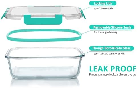 M MCIRCO 24-Piece Glass Food Storage Containers - Image 3
