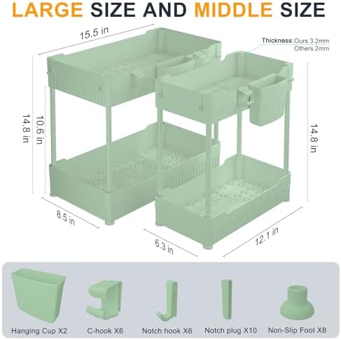 Sevenblue 2-Pack Under Sink Organizer - Image 5
