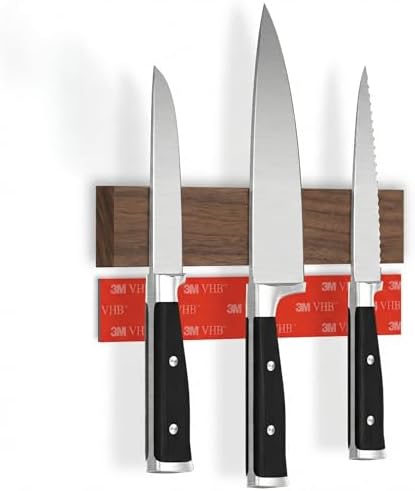 Magnetic Knife Holder for wall, includes self-adhesive tape, extra strong for by MagneticKnifeHolder