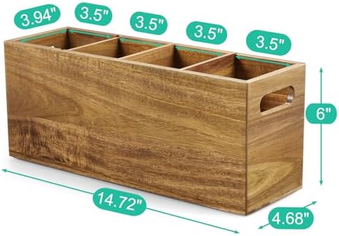 ALELION Acacia Wood Utensil Holder - Image 5