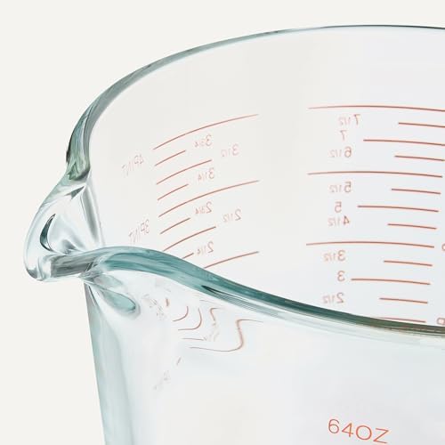 Amazon Basics Large Size Glass Measuring Cup, 8 Cup, Easy-to-Read Markings - Image 3