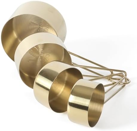 Martha Stewart Richburn 4-Piece Gold Stainless Steel Measuring Cup Set – by MarthaStewart