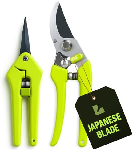 2-Pack Stainless Steel Gardening Scissors, Pruning Shears and Clippers by Craft911byLIME