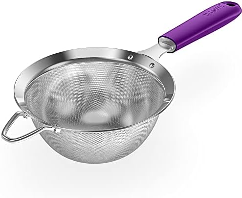 18/8 Stainless Steel Mesh Strainer: U-Taste 5.5 Inch Kitchen Fine Mesh Sieve by U-Taste