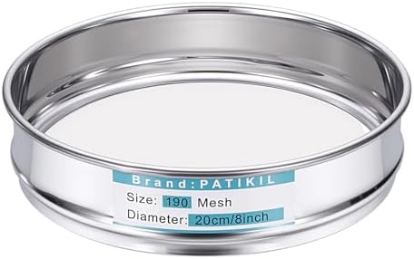 PATIKIL 190 Mesh Lab Sieve, 7.9" Diameter Sifting Screen 304 Stainless Steel by PATIKIL