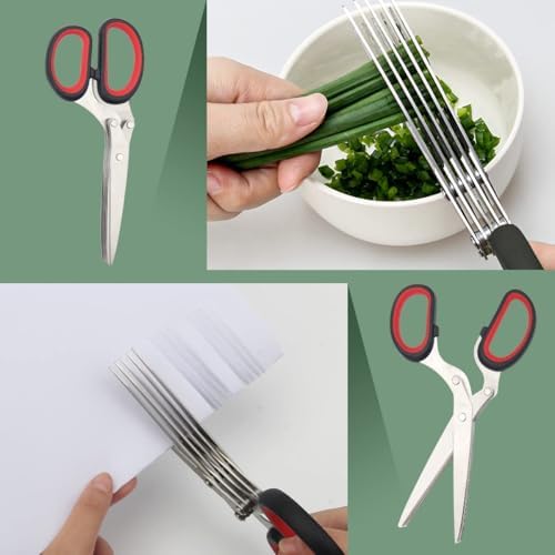 Luxiv Herb Scissors And Stripper Set, 5-Blade Stainless Steel Kitchen Tools - Image 7