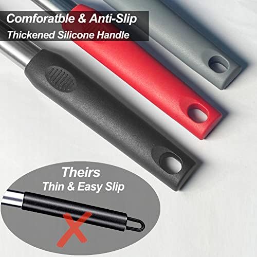 Silicone Spatula and Cooking Spoon, 5 Pack Non-Stick Cooking Utensils - Image 5