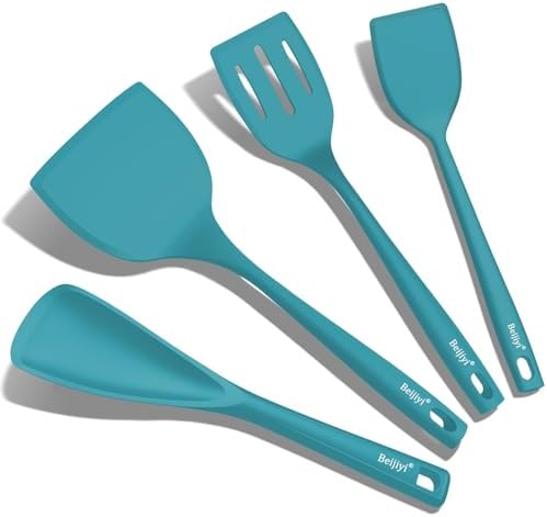 Beijiyi 4 Pack Silicone Spatula Set, High Heat Resistant, by Beijiyi