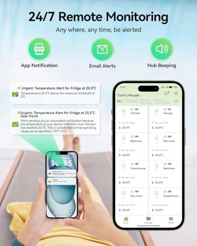 MOCREO LS1 Long Range Thermometer Freezer Alarm, IP66 Waterproof, App Email - Image 5