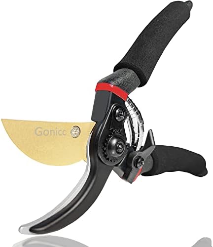 gonicc 8" Professional Premium Bypass Titanium Pruning Shears by gonicc