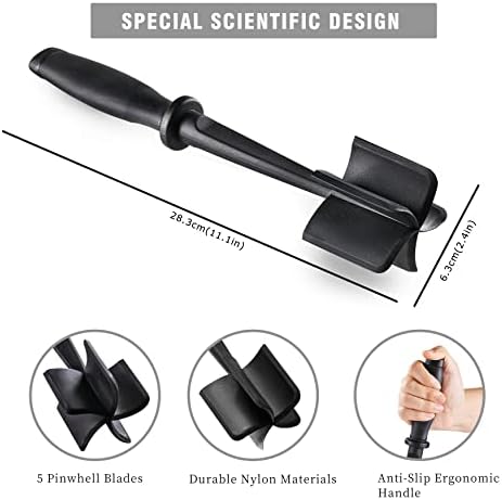Meat Chopper Masher for Ground Beef and Hamburger Meat, Heat Resistant 5 Curved - Image 2