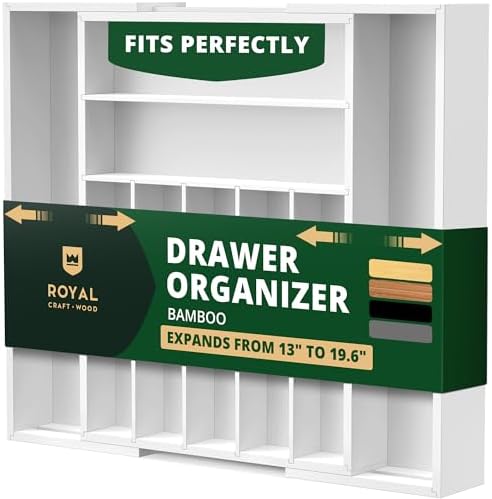 ROYAL CRAFT WOOD Luxury Bamboo Kitchen Drawer Organizer by ROYALCRAFTWOOD