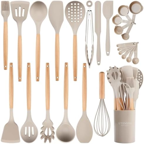NCUE 26-Piece Food Grade Silicone Kitchen Utensils Set by NCUE