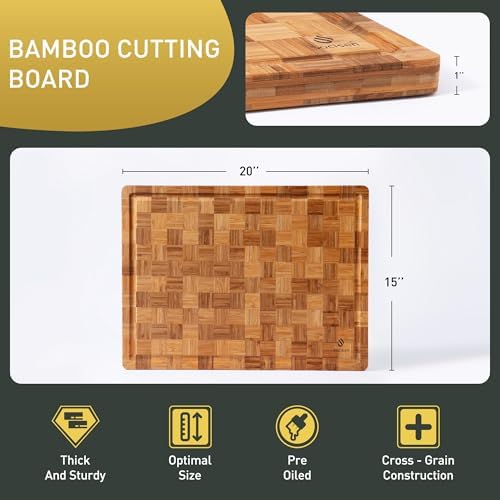 Extra Large Bamboo Wooden Cutting Board Wood Cutting Boards - Image 3