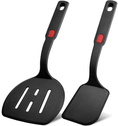 2 Piece Large Silicone Pancake Spatula Turner Set by Cohibon