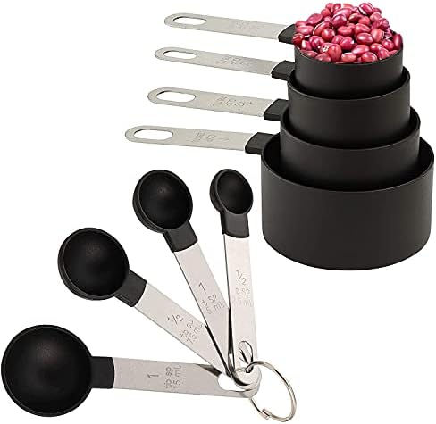 8 Pieces Measuring Cups and Spoons Set/Nesting Measuring Cups by ICAROOM