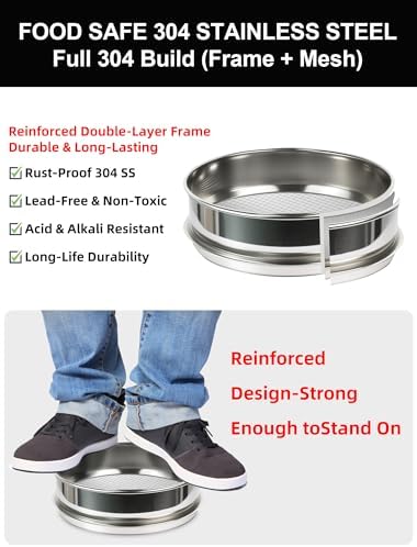 8" Full 304 Stainless Steel Lab Sieve, 80 Mesh - Image 4