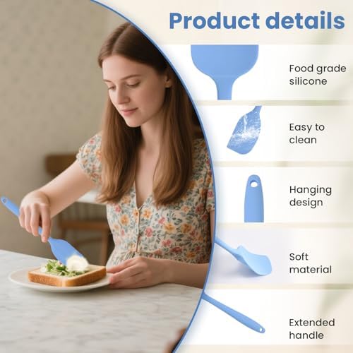 Silicone Spatulas Heat Resistant, Food Grade Rubber Spatula - Image 3