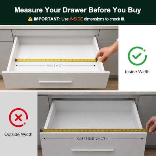 2-Piece Expandable Bamboo Kitchen Drawer Organizer - Image 3