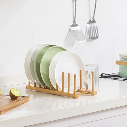 Bamboo Dish Drying Rack for Kitchen Counter & Cabinet - Image 5