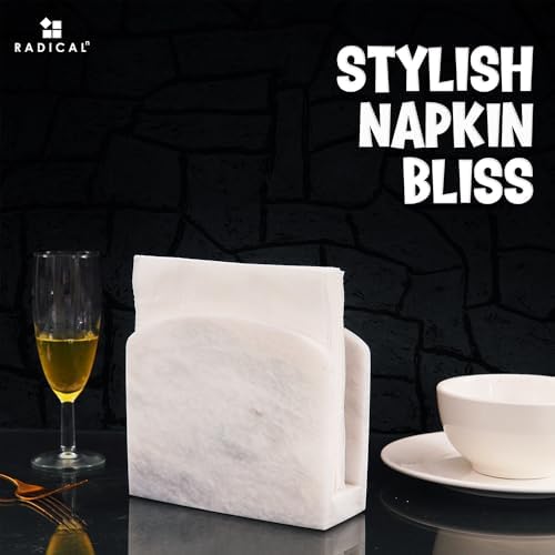 Radicaln Marble Napkin Holder for Table 6.5" Paper Napkin Dispenser Stand - Image 6