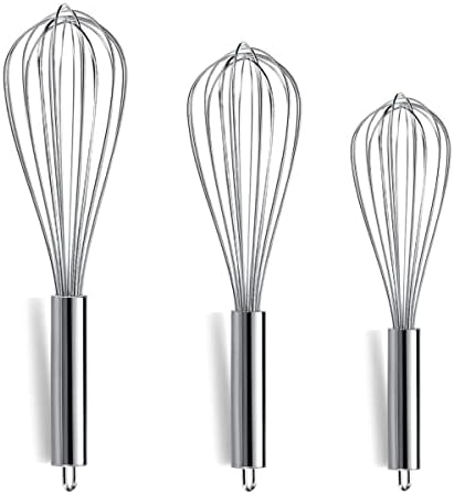 Berglander Whisk Set Pack of 3, Stainless Steel Whisks by Berglander