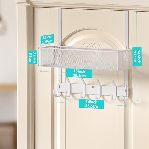 LUCYCAZ Over The Door Hooks Organizer, Door Hanger Storage - Image 4