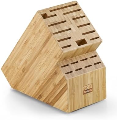 Cooks Standard Classic Bamboo 20-Slot Universal Knife Block without Knives by CooksStandard